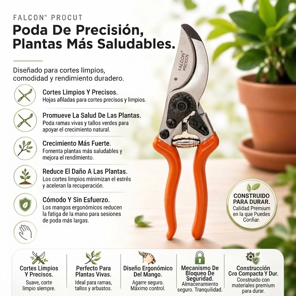 PodaPro Bypass - Tijera de Poda Profesional para Jardines Saludables