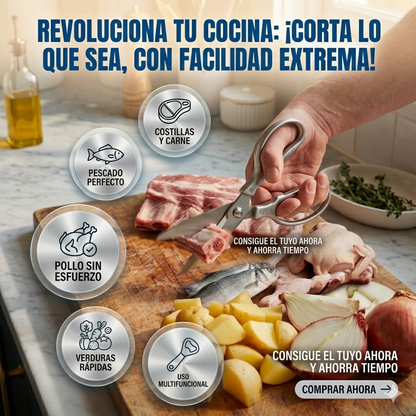Tijera Acero KitchenPro: precisión, fuerza y versatilidad en tu cocina🧑🏻‍🍳