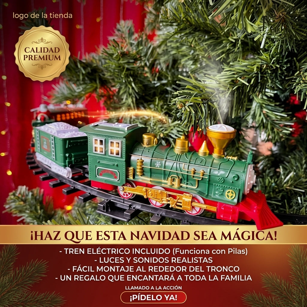 💫Set De Tren 🚂Colgante🎄 Para Árbol De Navid🎁🧑🏻‍🎄🎄
