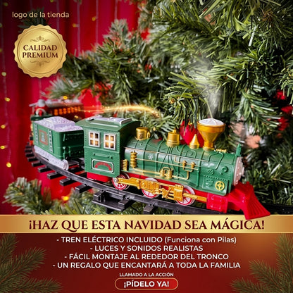 💫Set De Tren 🚂Colgante🎄 Para Árbol De Navid🎁🧑🏻‍🎄🎄