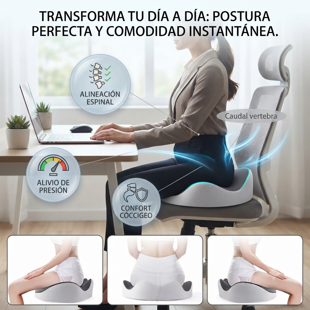 Cojin hergonomico Para dolor de coxis