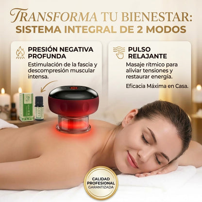 Cupping : 🔥Ventosa Eléctrica con Calefacción y Aceite Esencial de Regalo🎁Tu Spa de Masaje en Casa:🔥😉