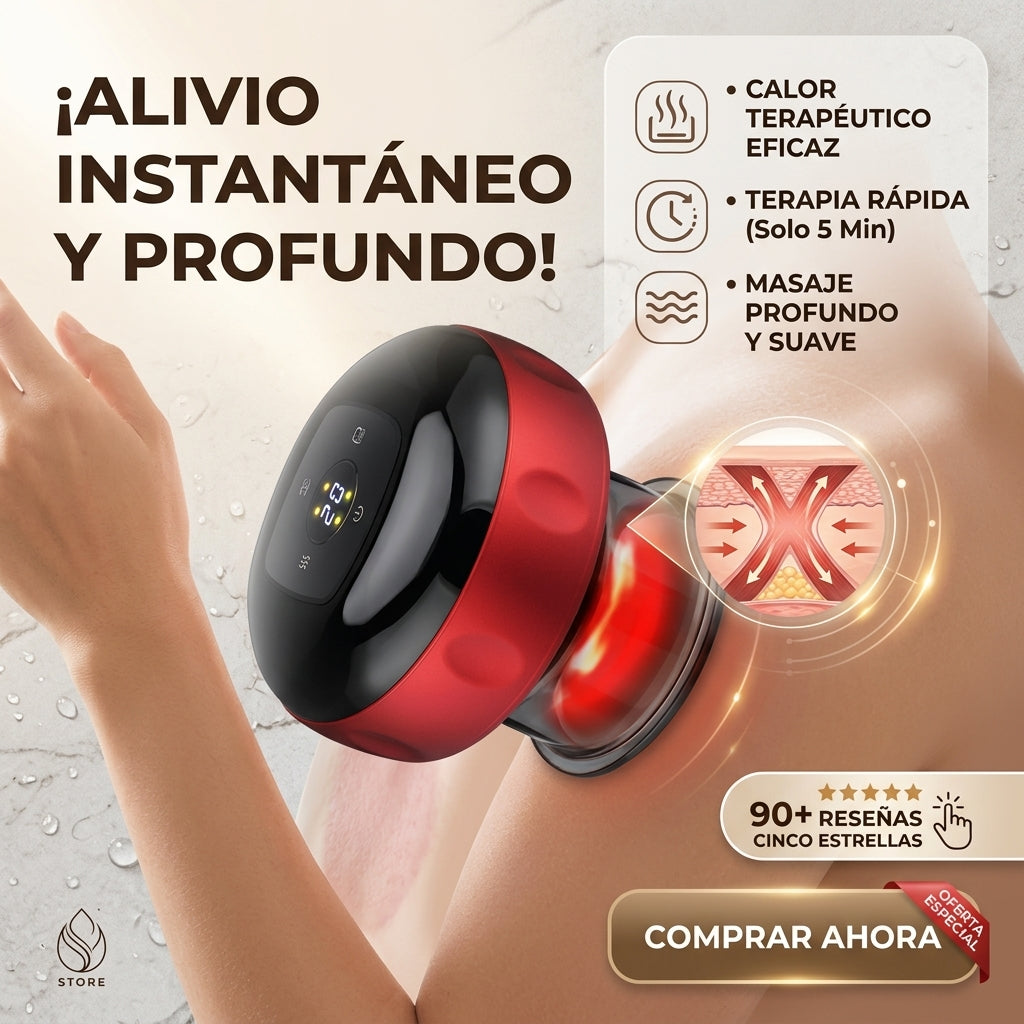 Cupping : 🔥Ventosa Eléctrica con Calefacción y Aceite Esencial de Regalo🎁Tu Spa de Masaje en Casa:🔥😉