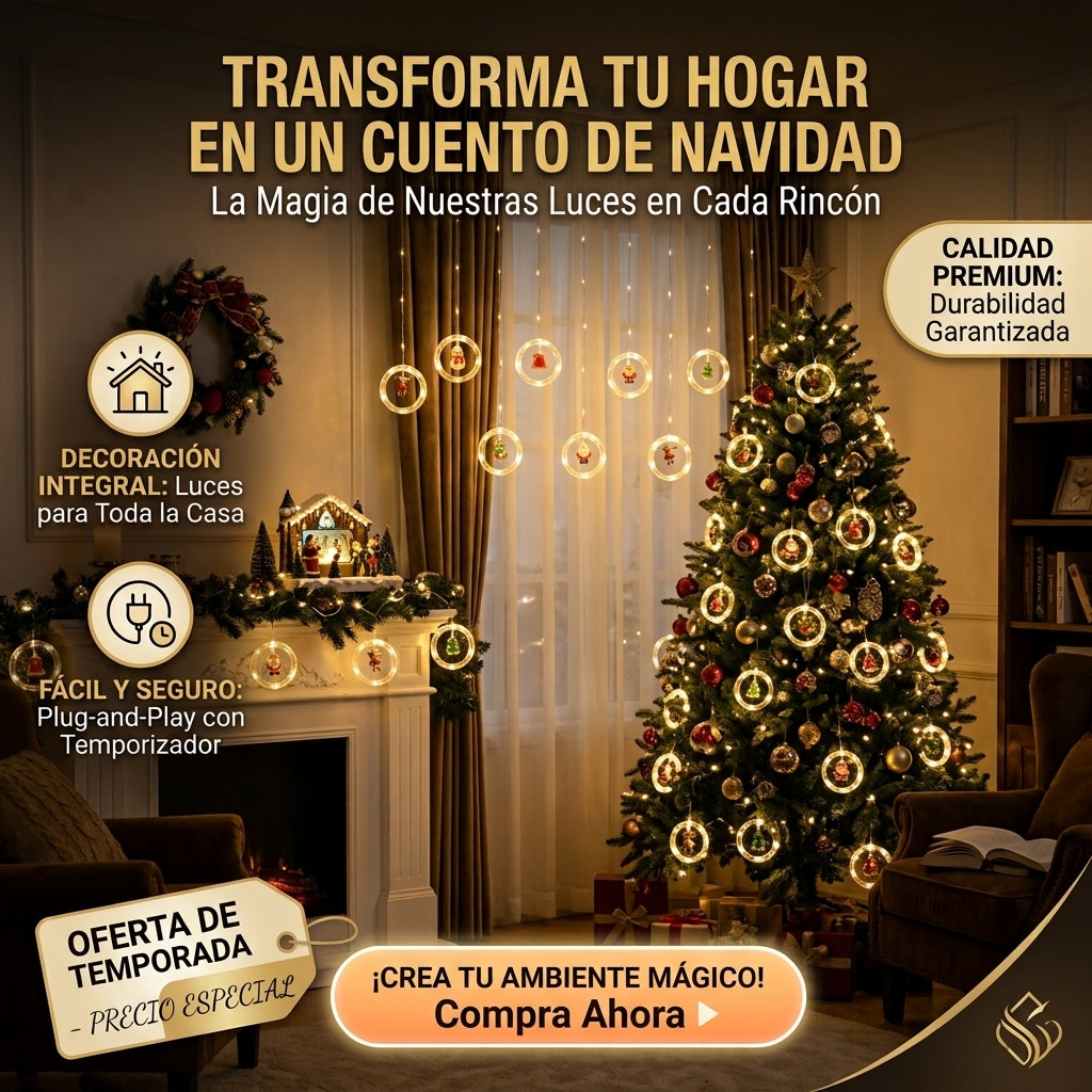 Cortina De Luces Navidenas Multi Estilo