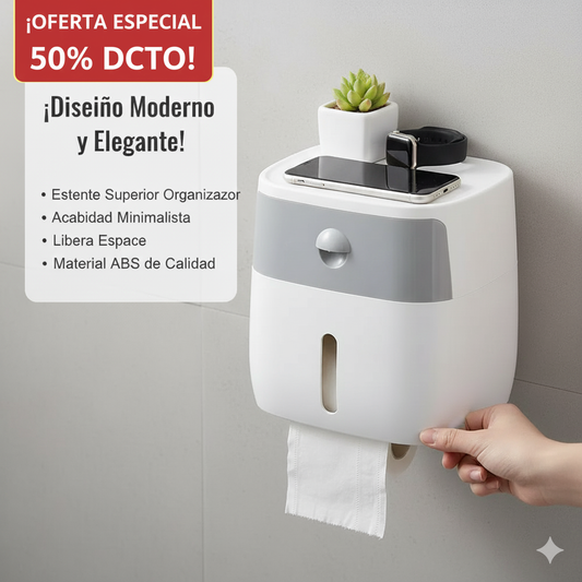 Soporte Dispensador de papel higiénico portátil, impermeable