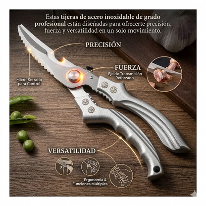 Tijera Acero KitchenPro: precisión, fuerza y versatilidad en tu cocina