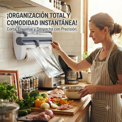 Dispensador de Papel para Cocina 4 en 1 Multiuso