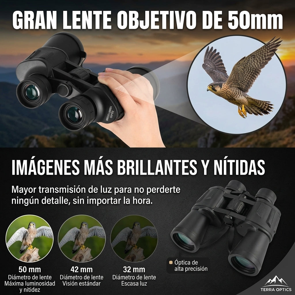 Binoculares 20x50 Prismaticos Vision Amp