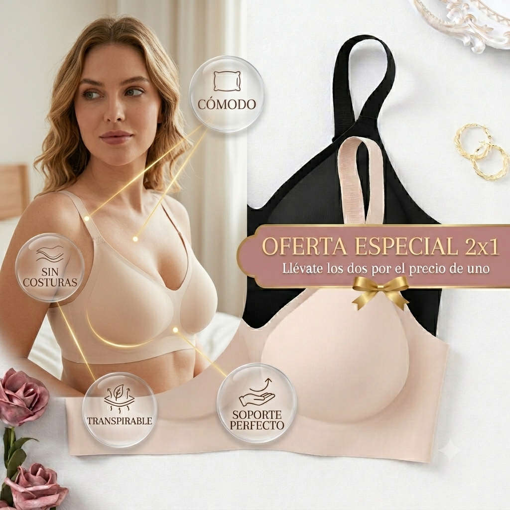 OFERTA ESPECIAL🤯 Pack 2 Sostén Premium Sin Aros de Gel 👉🏻😉