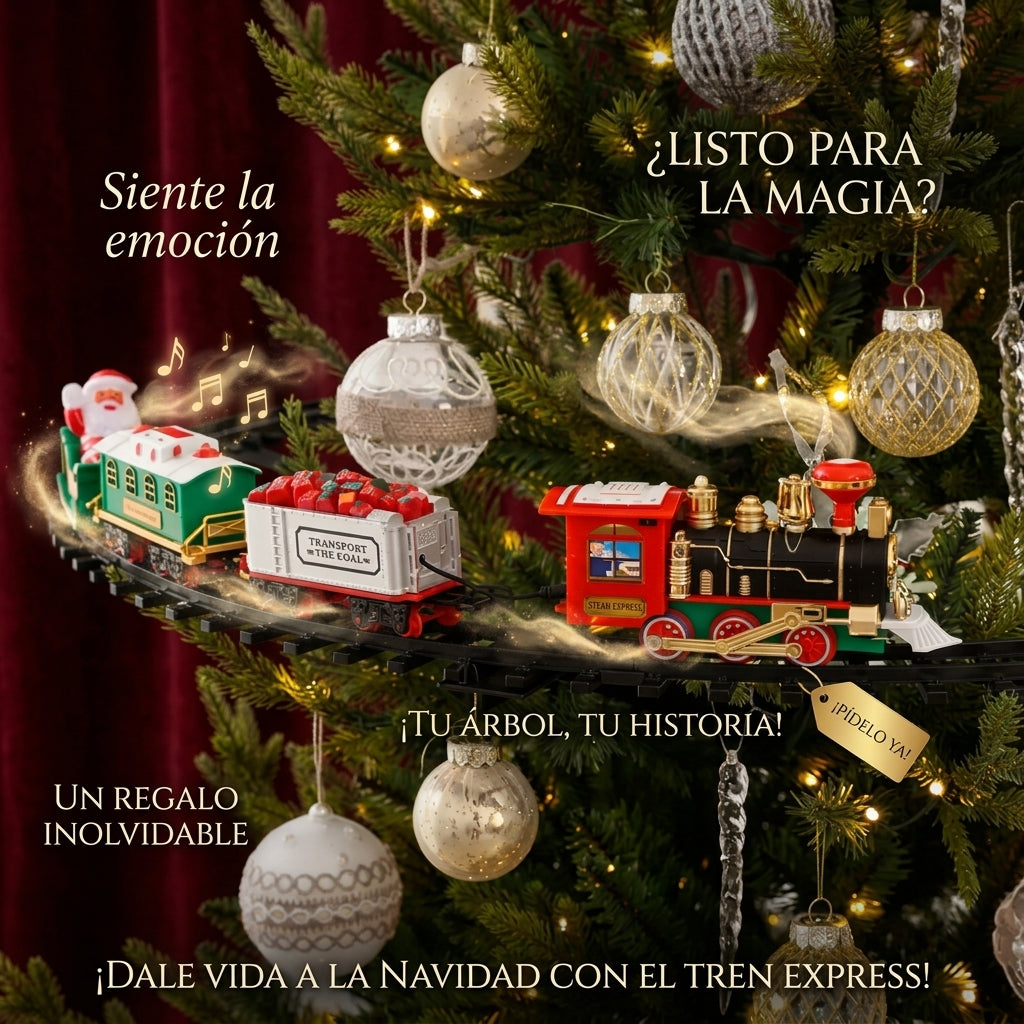 💫Set De Tren 🚂Colgante🎄 Para Árbol De Navid🎁🧑🏻‍🎄🎄