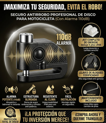 Candado De Alarma Para Moto