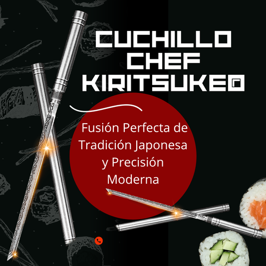 Cuchillo Chef Kiritsuke® 🔪: La Fusión Perfecta de Tradición Japonesa y Precisión Moderna.