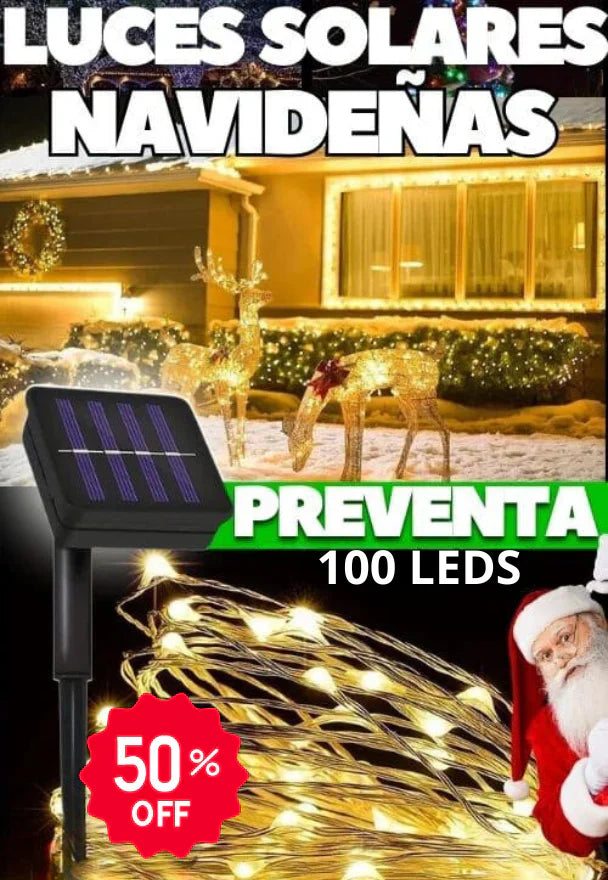 OFERTA!!! JUEGO DE LUCES CON PANEL SOLAR - 20 MTS👉🎄🤶NO LO DEJES PARA ULTIMA HORA