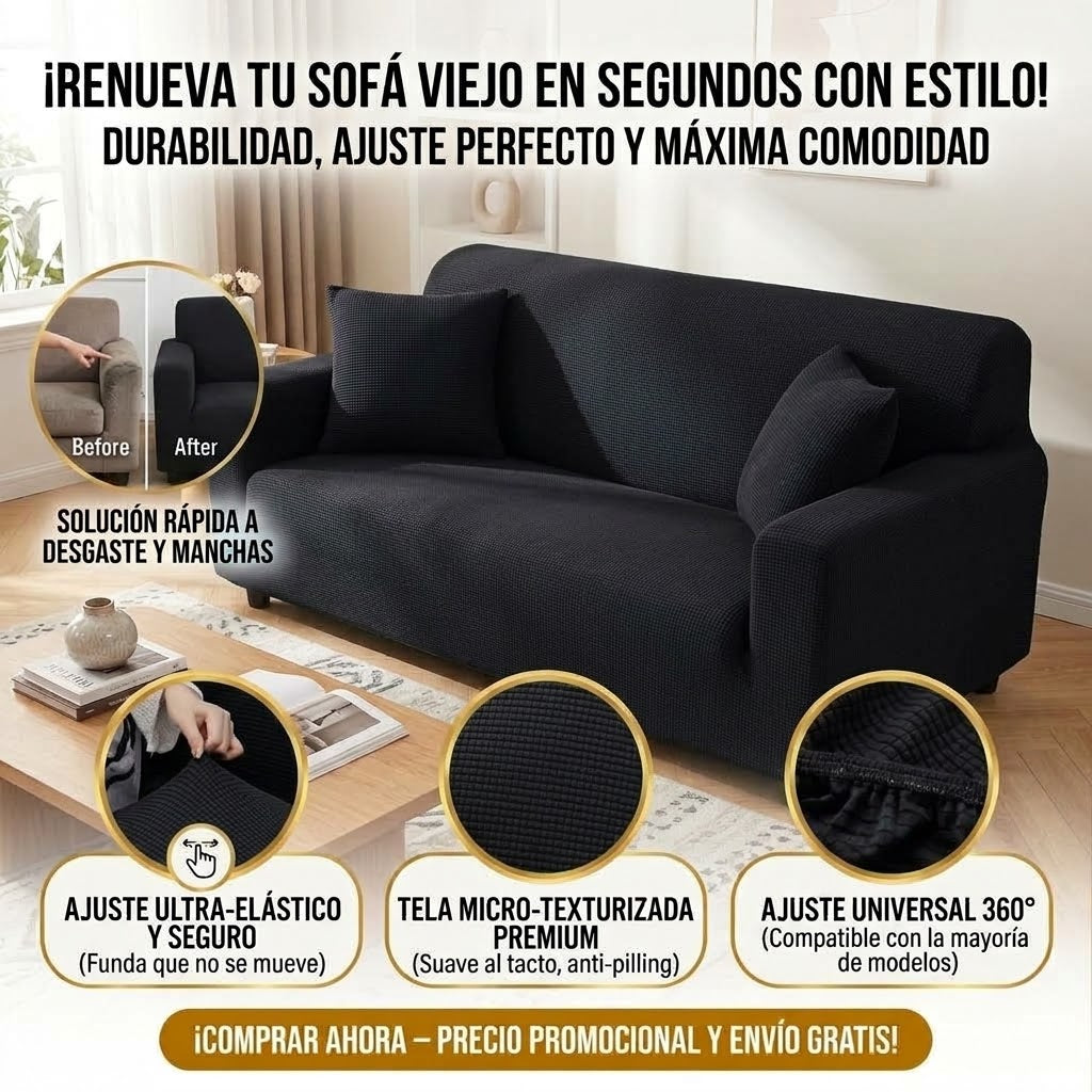 🛋️Funda Protectora Para Sofa De 3 Cuerpos✨👉🏡