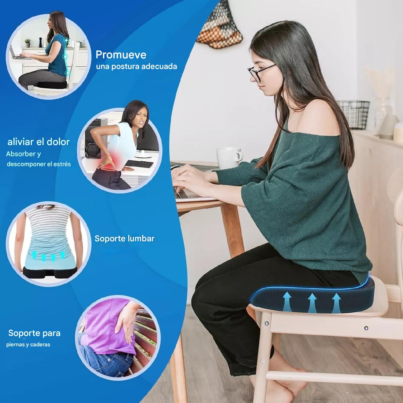 ERGOCOJIN RELAX  COJÍN GEL VISCOELÁSTICO PREMIUM CON SOPORTE LUMBAR